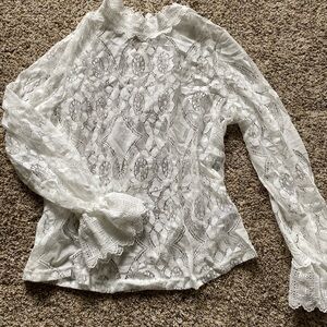 Elegant White Lace Blouse
